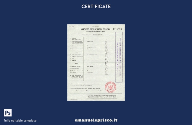 modello di certificato di nascita della Nuova Zelanda in stile verificato nel mo